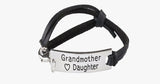 Grandmother Love Daughter Leather Strap Bracelet - FREE SHIP DEALS
