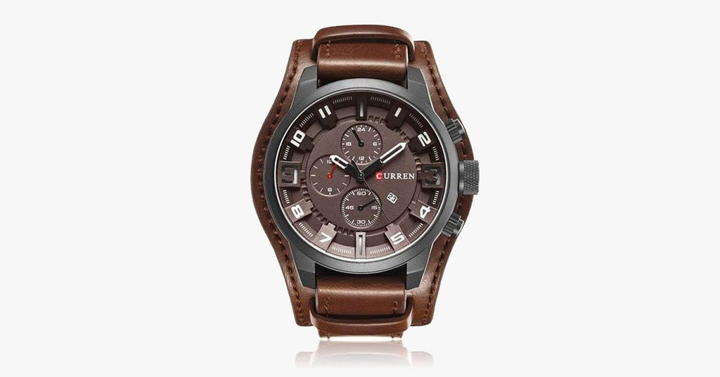 Leather Strap Brown Watch - FREE SHIP DEALS
