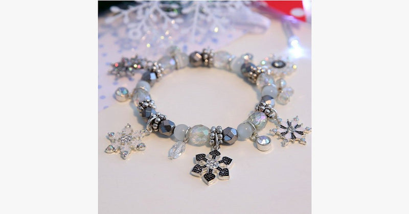 White Christmas Charm Bracelet - FREE SHIP DEALS