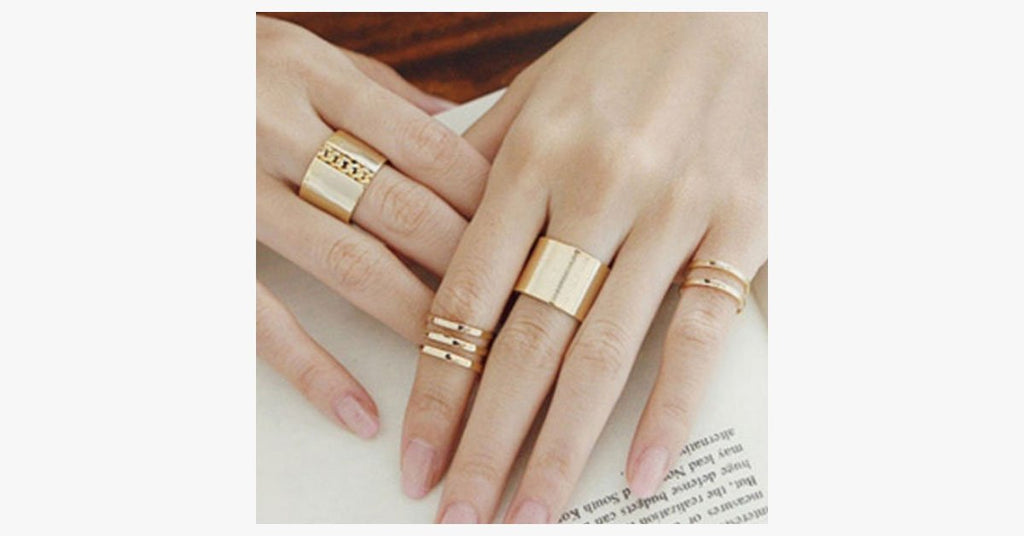 Bold Stack-able Midi Ring Set - FREE SHIP DEALS