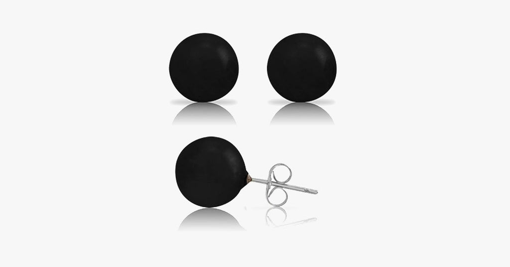 Opaque Stone 10mm Ball Stud Earring - FREE SHIP DEALS