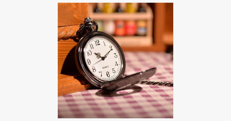 Classic Black Pocket Watch - FREE SHIP DEALS