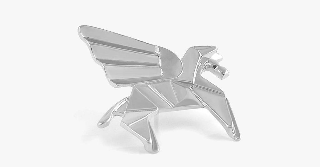 Silver Pegasus Origami Pin - FREE SHIP DEALS