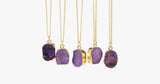 Purple Druzy Stone Necklace - FREE SHIP DEALS