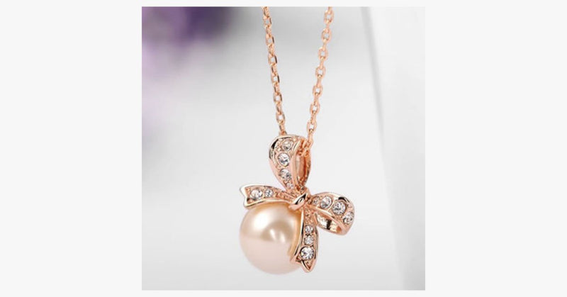 Bow Pearl Necklace - FREE SHIP DEALS