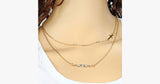Two Layer Crystal Cross Necklace - FREE SHIP DEALS