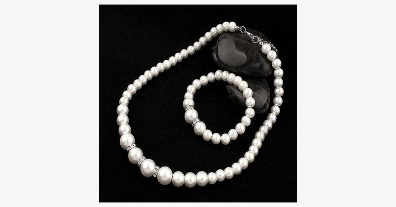 Classic Pearl Necklace Set - FREE SHIP DEALS