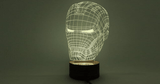 Marvel Inspired Iron Man Head Bust 3D Optical Illusion Lamp