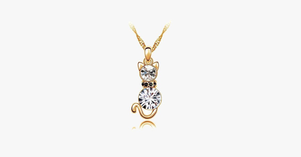 Crystal Cat Necklace - FREE SHIP DEALS