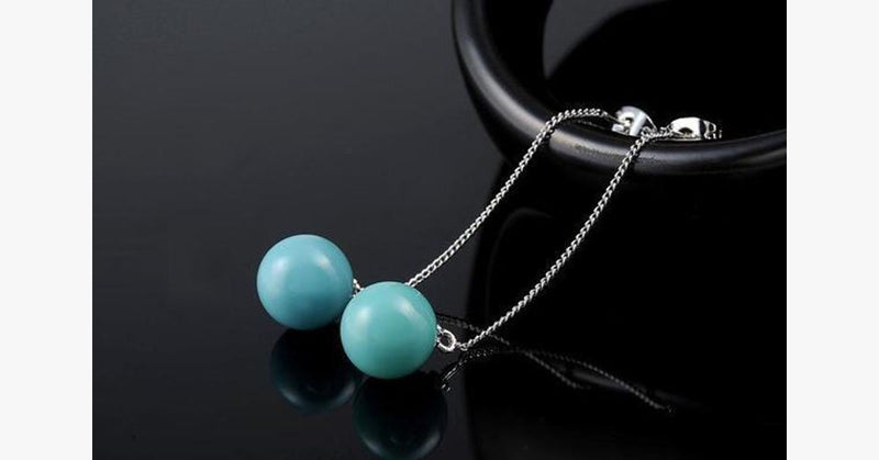 Turquoise Ball Drop Earrings - FREE SHIP DEALS