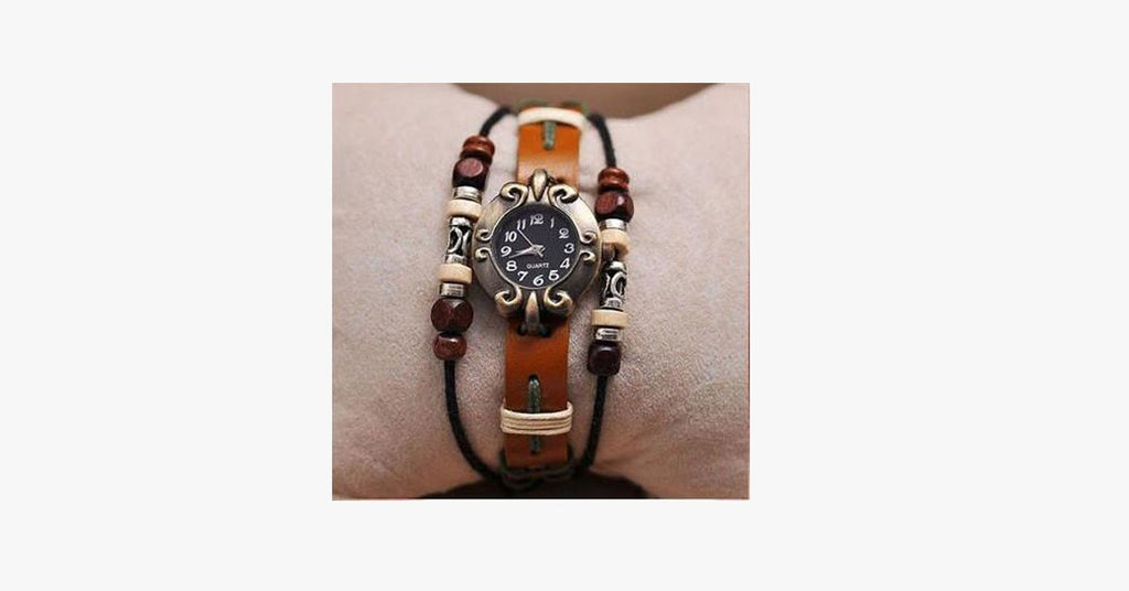 Buddha Beads Leather Watch - FREE SHIP DEALS