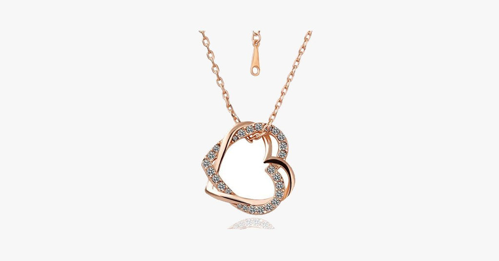 Crystal Double Heart Necklaces - FREE SHIP DEALS