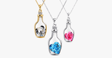 Love Bottle Gemstone Pendant Necklace - FREE SHIP DEALS