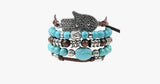 Hamsa Four Rope Turquoise Bracelet - FREE SHIP DEALS