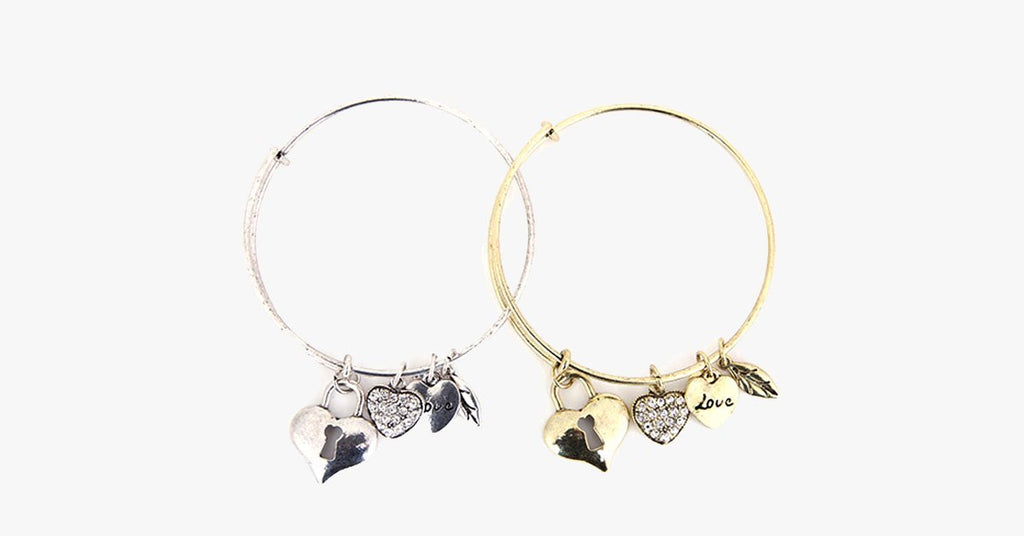 Key to Love Charm Bangle - FREE SHIP DEALS