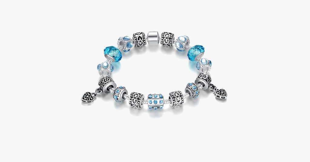 European Crystal Charm Bracelet - FREE SHIP DEALS