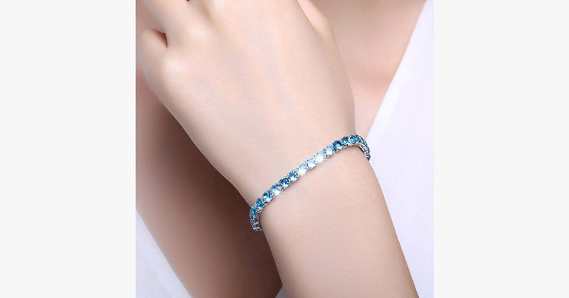 Single Strand Aquamarine Bracelet - FREE SHIP DEALS