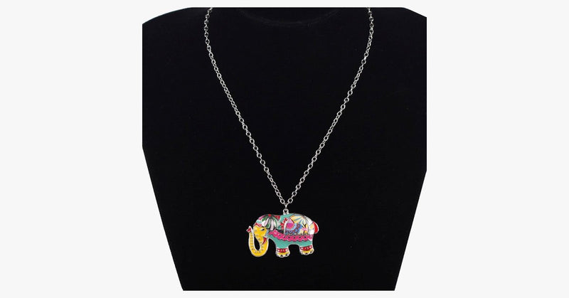 Colorful Elephant Pendant Necklace - FREE SHIP DEALS