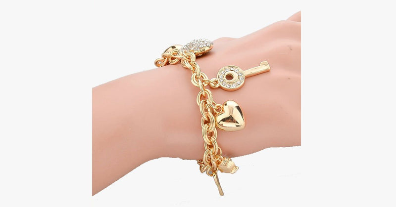 Heart Beetle Charm Bracelet - FREE SHIP DEALS