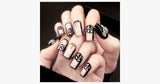 Black Rose Transparent Nails - FREE SHIP DEALS