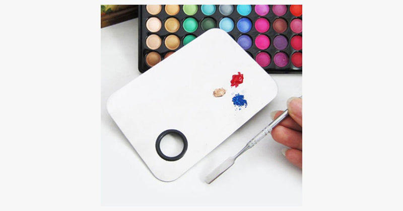 Beauty Stainless Mixing Palette With Spatula Tool - FREE SHIP DEALS