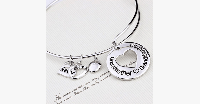 Grandmother Love Granddaughter Charm Bangle - FREE SHIP DEALS