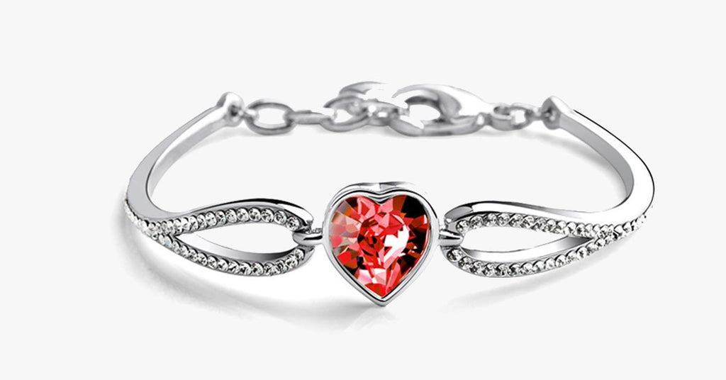 Heart Garnet Bracelet - FREE SHIP DEALS