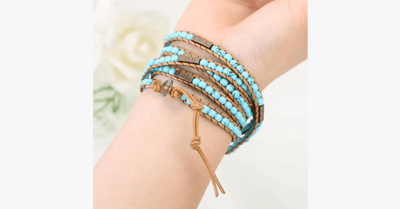 Egyptian Turquoise Wrap Bracelet - FREE SHIP DEALS