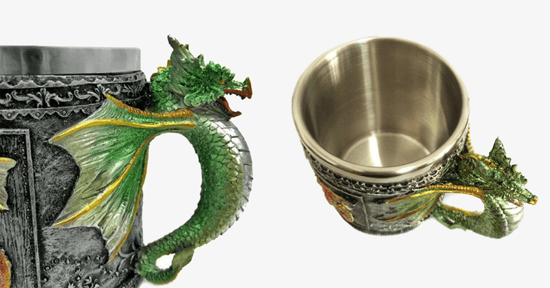 3D Stainless Steel Dragon Mug - FREE SHIP DEALS