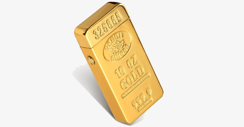 Gold Brick Rechargeable Windproof Lighter - FREE SHIP DEALS