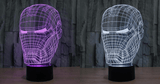 Marvel Inspired Iron Man Head Bust 3D Optical Illusion Lamp