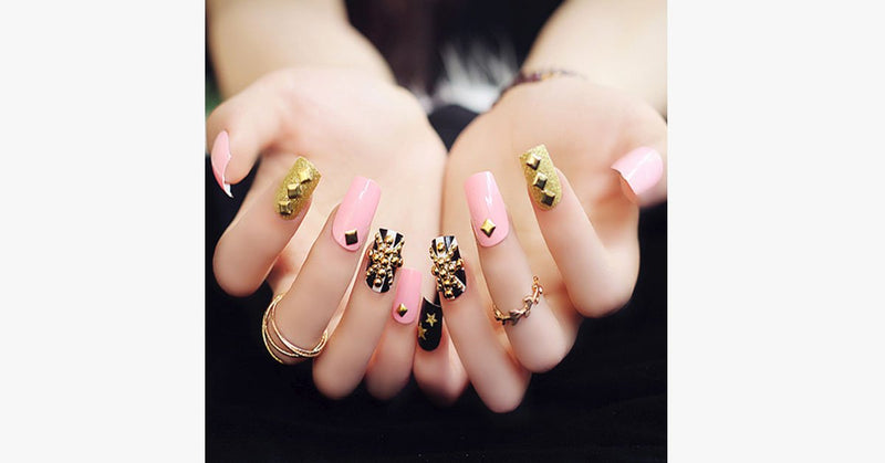 Acrylic Studded Nails - FREE SHIP DEALS