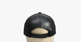 Black Leather Adjustable Baseball Cap - FREE SHIP DEALS
