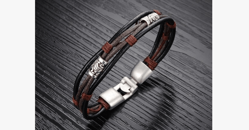 Handmade Genuine Leather Men's Bracelet - FREE SHIP DEALS