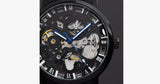 Men's Black Skeleton Wrist Watch