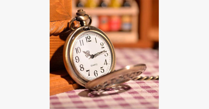 Gold Forest Half Hunter Pocket Watch - FREE SHIP DEALS