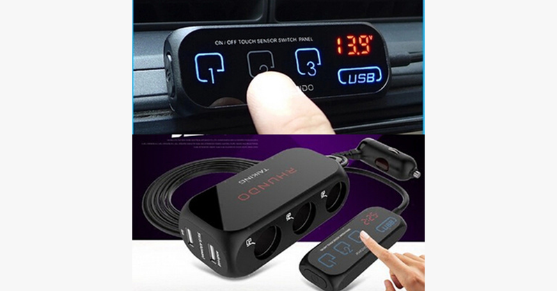 RHUNDO 3 port Three Way Car Splitter