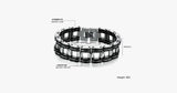 Black Strip Stainless Steel Bracelet - FREE SHIP DEALS