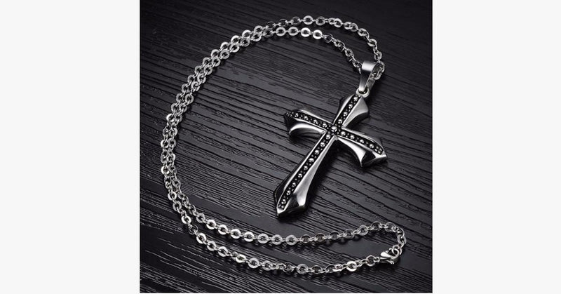 Men's Cross Dotted Pendant