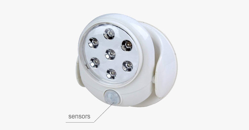 7-LED Motion-Activated Light - Assorted Colors - FREE SHIP DEALS