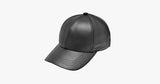 Black Leather Adjustable Baseball Cap - FREE SHIP DEALS
