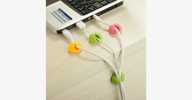 3 Pack Cable Clip Management System - Assorted Colors - FREE SHIP DEALS