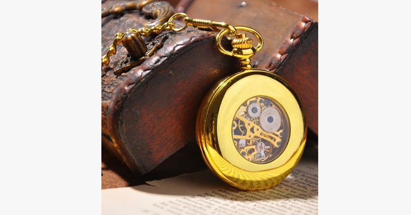 Gold Half Hunter Pocket Watch - FREE SHIP DEALS
