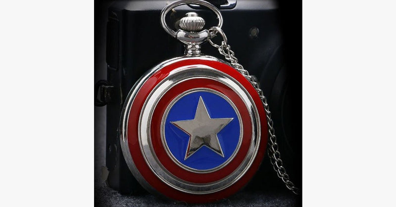 Captain America Pocket Watch - FREE SHIP DEALS