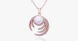 Pearl Diamond Rose Gold Necklace