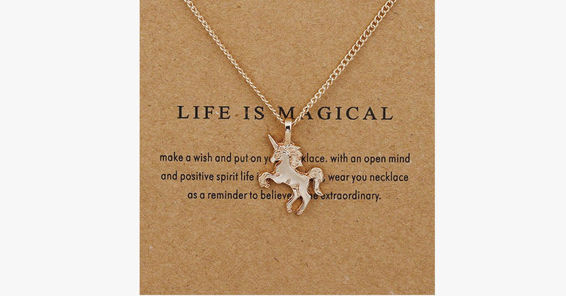 Life Is Magical Unicorn Necklace - FREE SHIP DEALS