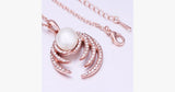 Pearl Diamond Rose Gold Necklace