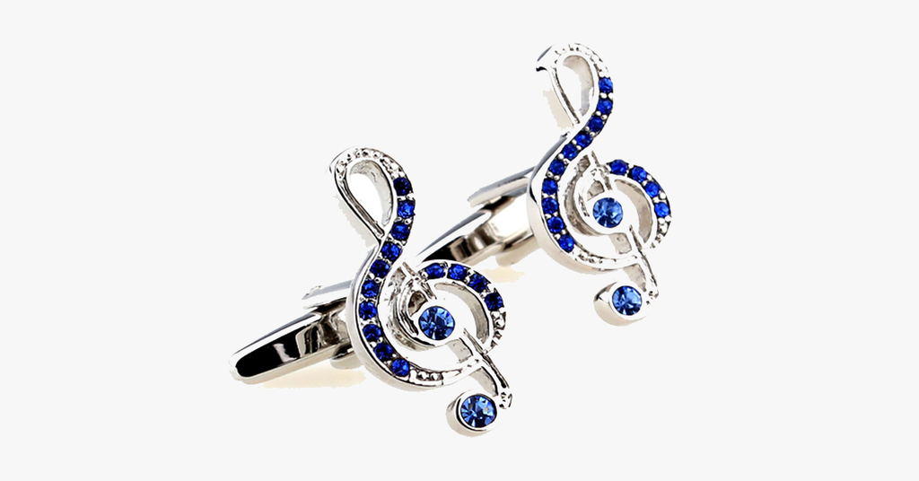 Music Lover Blue Gem Cufflink - FREE SHIP DEALS