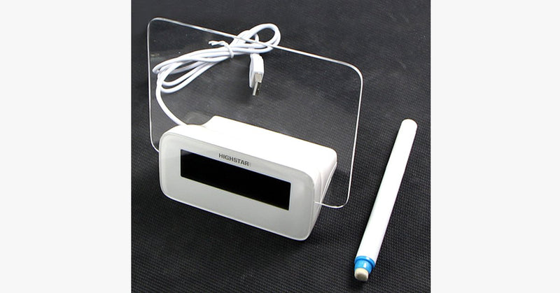 LED Fluorescent Message Board Digital Alarm Clock with 4 Port USB Hub - FREE SHIP DEALS