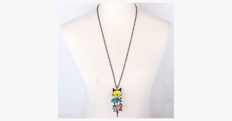 Cat Fish Pendant Necklace - FREE SHIP DEALS